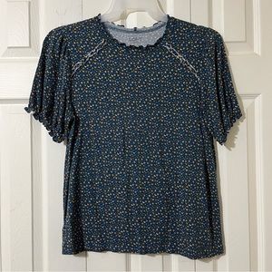 Loft Fringe Floral top, size large